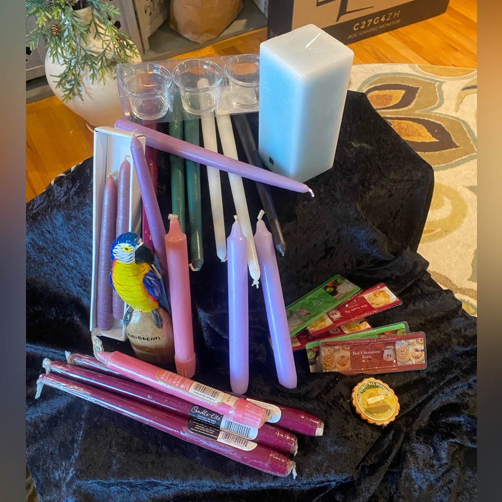 Assorted Color Taper Candles Set - Picture 4 of 5